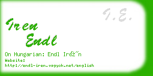 iren endl business card